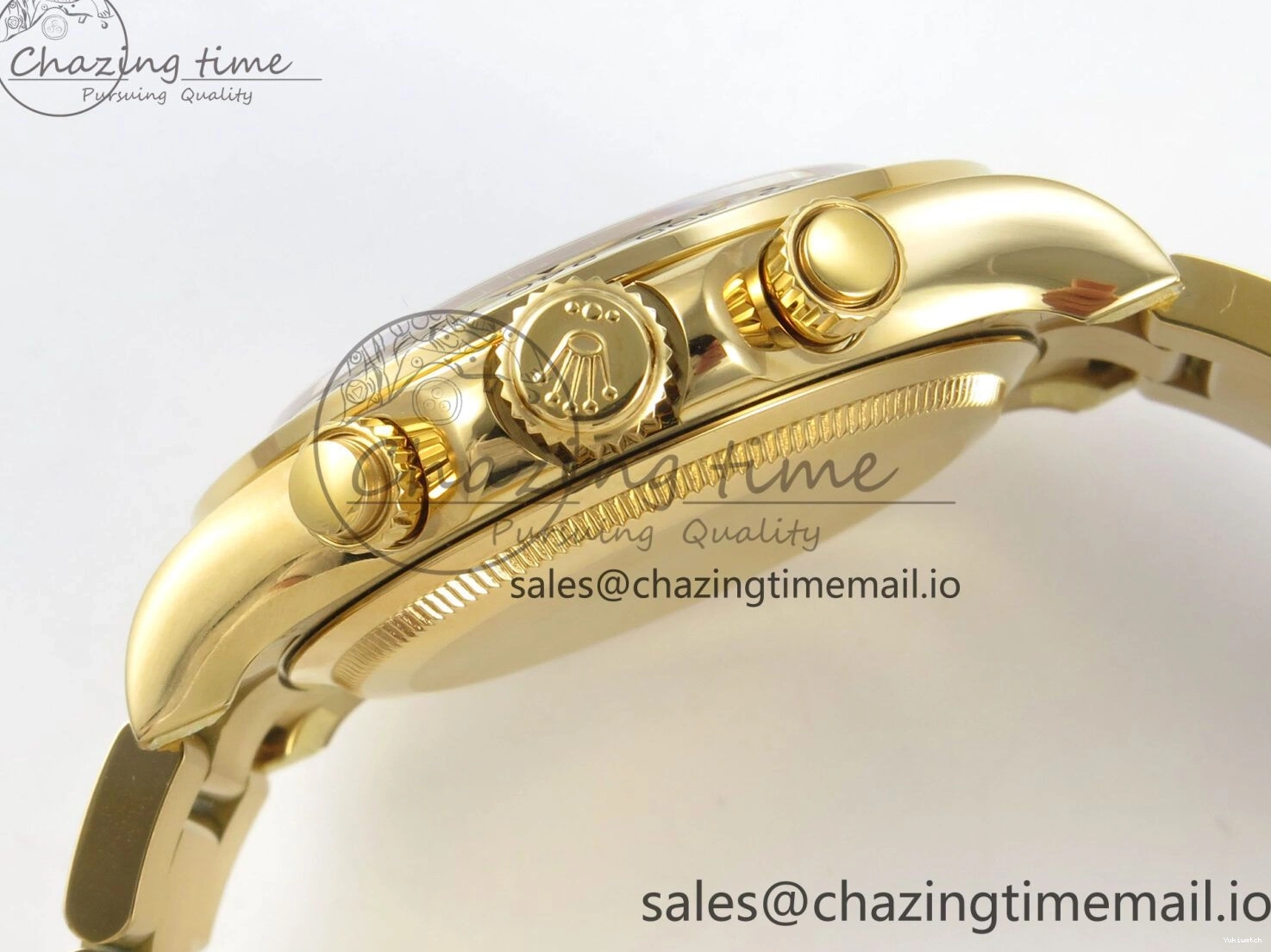 Clone Dial 1:1 YG Edition Daytona Bracelet Super Black Best DD4131 Diamonds YG 126508 on YG Clean 0307